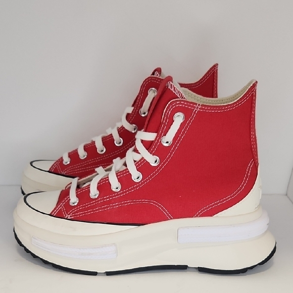 Converse Women's Bold Red High-Tops - Picture 3 of 7